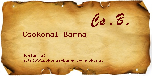 Csokonai Barna névjegykártya